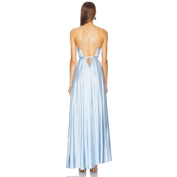 Michael Costello x REVOLVE Willow Gown in Baby Blue Size Small $299 - Picture 3 of 9